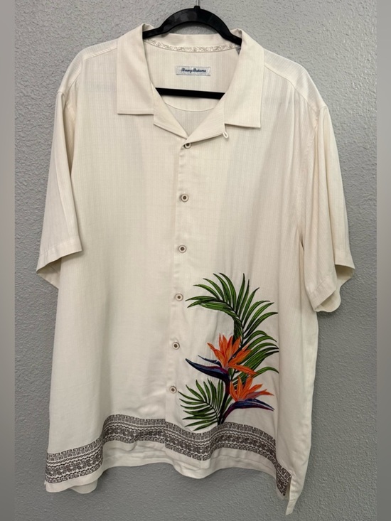 Tommy Bahama Other - Tommy Bahama Viva Paradiso 100% Silk Camp Shirt size XXL Embroidered